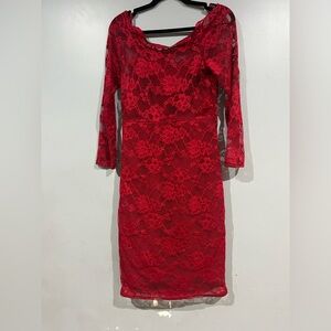 Miusol Scarlet Lace Gown NWT